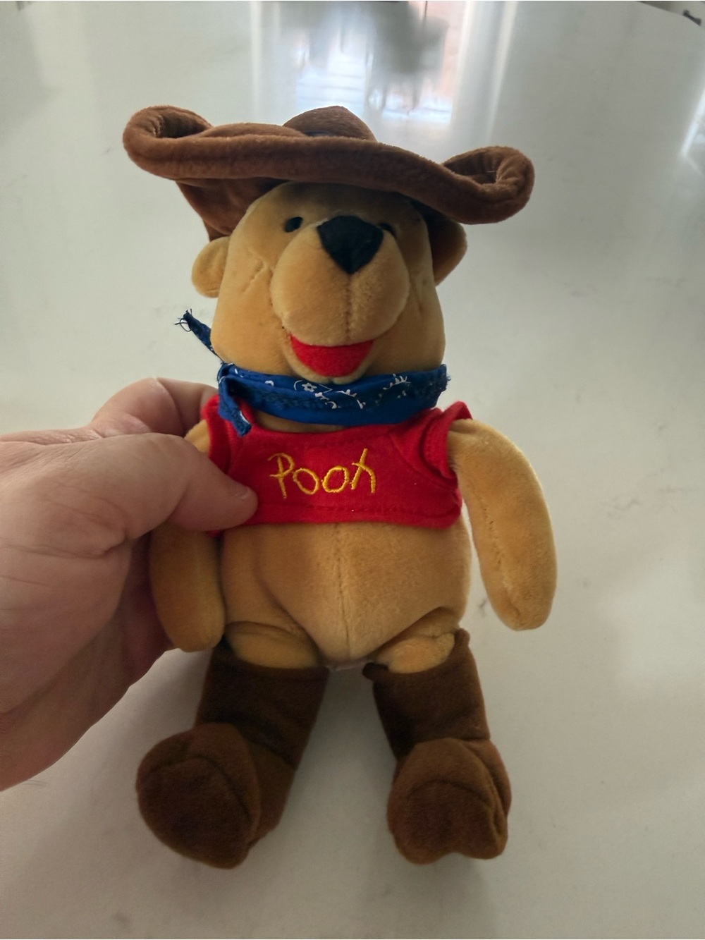 Vintage Disney Pooh Cowboy Plush